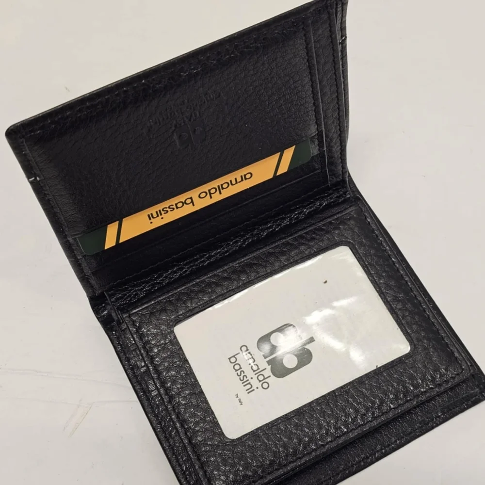 Arnaldo Bassini Italy  blacl leather wallet‎
